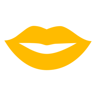 Kiss Lips Decal (Yellow)